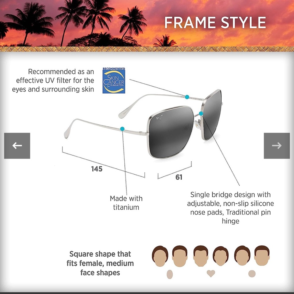 Maui Jim Triton Ladies Polarized Sunglasses - Picture 6 of 10